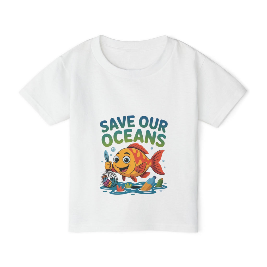 Save Our Oceans Toddler T-Shirt — Cute Fish Environmental Shirt for Kids
