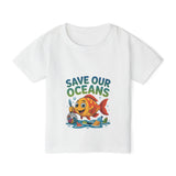 Save Our Oceans Toddler T-Shirt — Cute Fish Environmental Shirt for Kids thumbnail 6