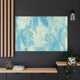 Abstract Aqua Brushstroke Canvas Print — Coastal Blue Wall Art thumbnail 100