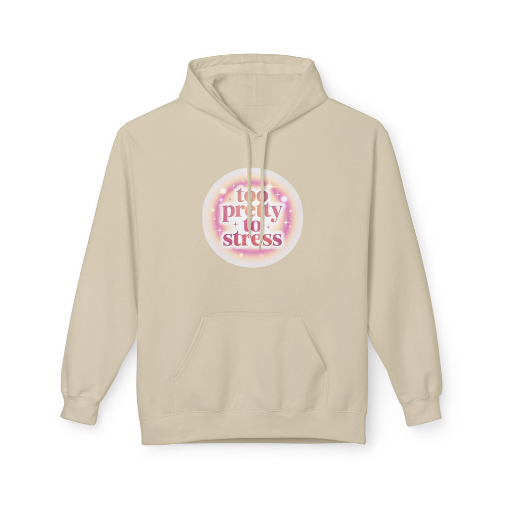 Pretty To Stress Hoodie — Pastel Aesthetic Comfort Pullover