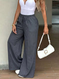 High-Waisted Wide-Leg Drawstring Pants thumbnail 4