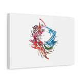 Abstract Color Splash Canvas Print — Modern Watercolor Circle Art on Matte Stretched Canvas thumbnail 16