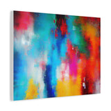 Vibrant Abstract Color Splash Matte Canvas Print thumbnail 44