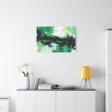 Abstract Green Brushstroke Canvas Print thumbnail 72
