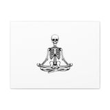 Yoga Skeleton Canvas Print — Meditating Skeleton Wall Art, Minimalist Gothic Home Decor thumbnail 9