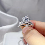 2 Carat 925 Sterling Silver Moissanite Ring thumbnail 4