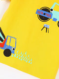 Children's Construction Truck Graphic Short Sleeve T-Shirt thumbnail 4