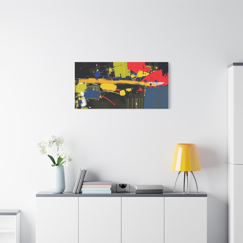 Abstract Color Splash Matte Canvas Print — Modern Stretched Wall Art