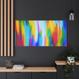 Abstract Rainbow Waves Matte Canvas Print — Vibrant Colorful Wall Art thumbnail 97