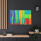 Abstract Rainbow Blocks Matte Canvas Print thumbnail 88
