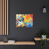 Abstract Splash Colorful Matte Canvas Wall Art – Vibrant Modern Stretched Print thumbnail 67