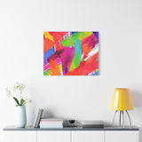 Abstract Rainbow Brushstrokes Matte Canvas Wall Art — Vibrant Stretched 1.25" thumbnail 63