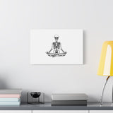 Yoga Skeleton Canvas Print — Meditating Skeleton Wall Art, Minimalist Gothic Home Decor thumbnail 24