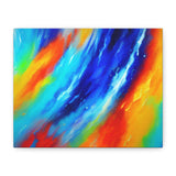 Abstract Rainbow Wave Matte Canvas Print — Vibrant Stretched Wall Art thumbnail 1