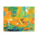 Abstract Orange & Green Canvas Art — Vibrant Modern Wall Decor thumbnail 8