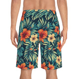 Tropical Hibiscus Board Shorts — Men's Floral Swim Trunks thumbnail 3