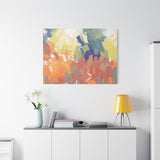Abstract Colorful Brushstroke Matte Canvas Wall Art – Vibrant Orange & Green Stretched Print thumbnail 24