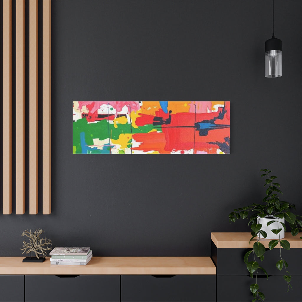 Abstract Color Splash Matte Canvas Print — Vibrant Modern Wall Art