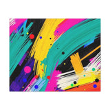 Abstract Neon Brushstroke Canvas Print — Colorful Modern Wall Art thumbnail 14