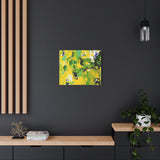 Abstract Green & Yellow Matte Canvas Print – Vibrant Modern Wall Art thumbnail 58