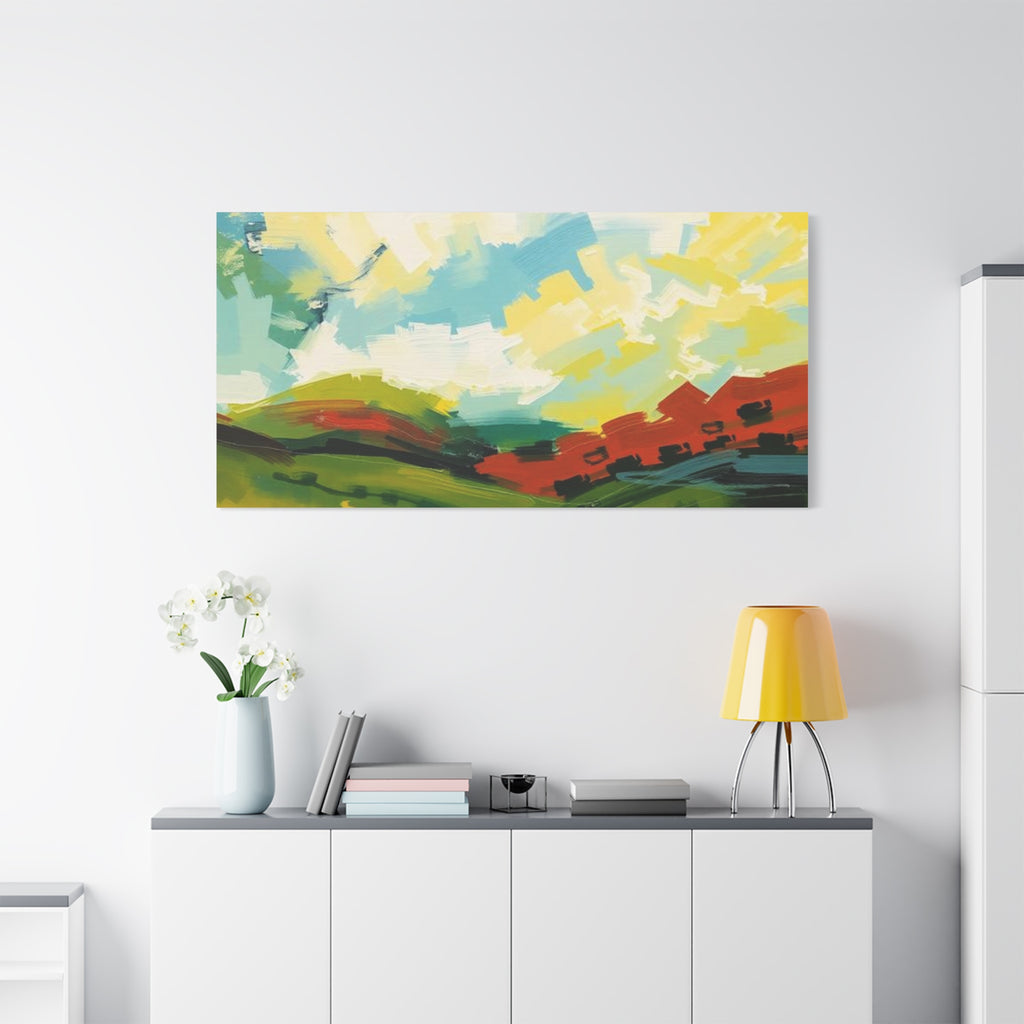Abstract Colorful Landscape Canvas
