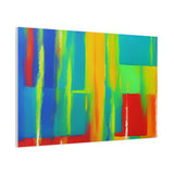 Abstract Rainbow Blocks Matte Canvas Print thumbnail 86