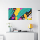 Abstract Neon Brushstroke Canvas Print — Colorful Modern Wall Art thumbnail 96