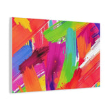 Abstract Rainbow Brushstrokes Matte Canvas Wall Art — Vibrant Stretched 1.25" thumbnail 47