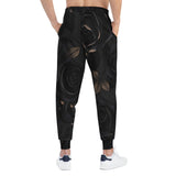 Black Rose Athletic Joggers — Floral Gothic All-Over Print Sweatpants thumbnail 4