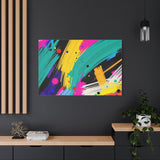 Abstract Neon Brushstroke Canvas Print — Colorful Modern Wall Art thumbnail 28