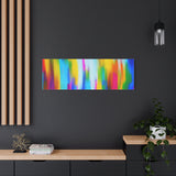 Abstract Rainbow Waves Matte Canvas Print — Vibrant Colorful Wall Art thumbnail 82