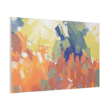 Abstract Colorful Brushstroke Matte Canvas Wall Art – Vibrant Orange & Green Stretched Print thumbnail 56