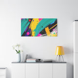 Abstract Neon Brushstroke Canvas Print — Colorful Modern Wall Art thumbnail 87