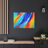 Abstract Rainbow Wave Matte Canvas Print — Vibrant Stretched Wall Art thumbnail 79