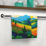 Sunrise Landscape Face Towel — Vibrant Mountain Scenic Hand Towel thumbnail 4
