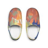Abstract Brushstroke Men's Indoor Slippers — Cozy Colorful Home Shoes thumbnail 1