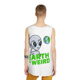 Earth Is Weird Alien Graphic Tank Top — Funny Sci‑Fi Mens Sleeveless Shirt thumbnail 4