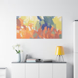 Abstract Colorful Brushstroke Matte Canvas Wall Art – Vibrant Orange & Green Stretched Print thumbnail 21