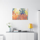 Abstract Colorful Brushstroke Matte Canvas Wall Art – Vibrant Orange & Green Stretched Print thumbnail 15