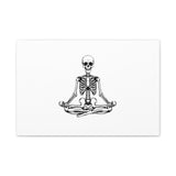 Yoga Skeleton Canvas Print — Meditating Skeleton Wall Art, Minimalist Gothic Home Decor thumbnail 8