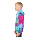 Kids' Neon Splash Hoodie – Colorful Abstract All-Over Print thumbnail 9