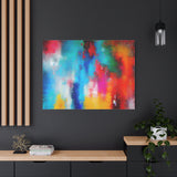 Vibrant Abstract Color Splash Matte Canvas Print thumbnail 91