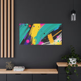 Abstract Neon Brushstroke Canvas Print — Colorful Modern Wall Art thumbnail 88