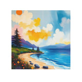 Beach Sunset Face Towel — Coastal Scenery Printed Hand Towel thumbnail 2
