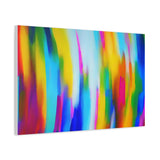 Abstract Rainbow Waves Matte Canvas Print — Vibrant Colorful Wall Art thumbnail 59