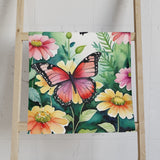 Butterfly Garden Hand Towel — Floral Spring Decorative Kitchen or Bath Towel thumbnail 5