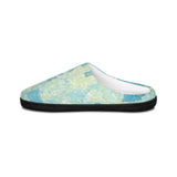 Men's Blue Abstract Watercolor Indoor Slippers thumbnail 3