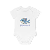 Nap Shark Baby Bodysuit – Cute Organic Short Sleeve Onesie for Naptime thumbnail 2