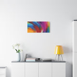 Abstract Rainbow Swirl Matte Canvas Print (Stretched) thumbnail 1