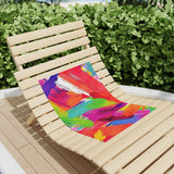 Vibrant Brushstroke Beach Towel — Colorful Abstract Paint Swatch Design thumbnail 6